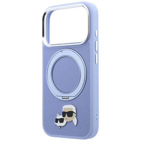 Husa de protectie Karl Lagerfeld Saffiano compatibil cu iPhone 17 Pro Max / iPhone 18 Pro Max, Albastru