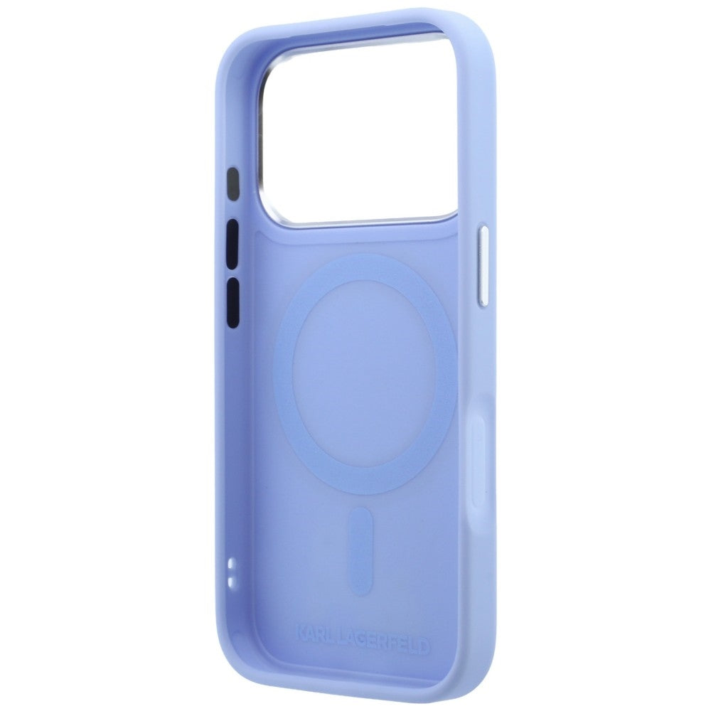 Husa de protectie Karl Lagerfeld Saffiano compatibil cu iPhone 17 Pro Max / iPhone 18 Pro Max, Albastru