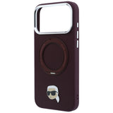 Husa de protectie Karl Lagerfeld Saffiano compatibil cu iPhone 18 Pro / iPhone 17 Pro, Bordo