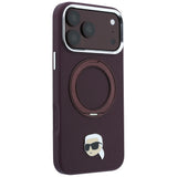 Husa de protectie Karl Lagerfeld Saffiano compatibil cu iPhone 18 Pro / iPhone 17 Pro, Bordo
