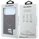 Husa de protectie Karl Lagerfeld Saffiano compatibil cu iPhone 18 Pro / iPhone 17 Pro, Bordo
