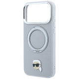 Husa de protectie Karl Lagerfeld Saffiano compatibil cu iPhone 18 Pro / iPhone 17 Pro, Gri