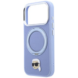 Husa de protectie Karl Lagerfeld Saffiano compatibil cu iPhone 18 Pro / iPhone 17 Pro, Albastru