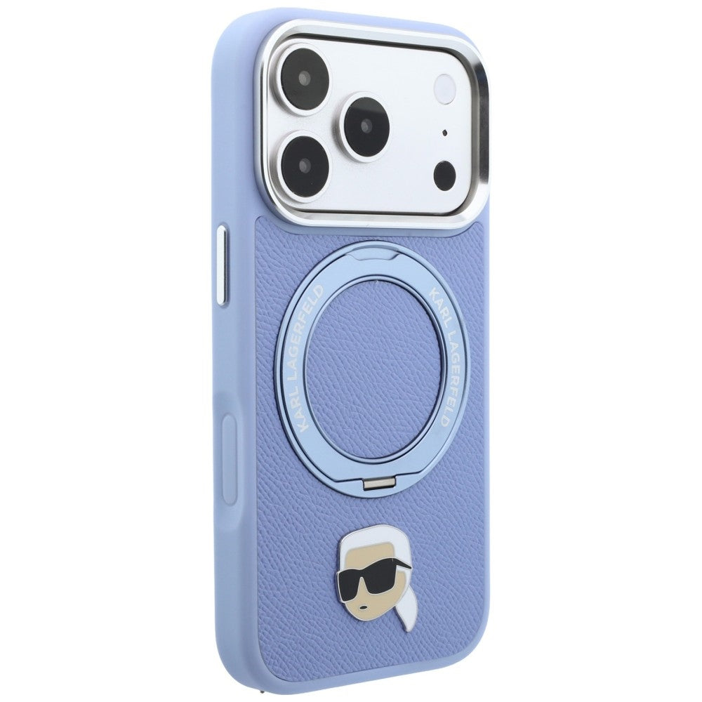 Husa de protectie Karl Lagerfeld Saffiano compatibil cu iPhone 18 Pro / iPhone 17 Pro, Albastru