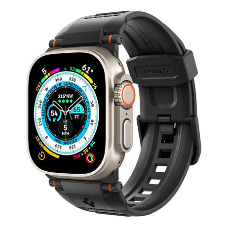Curea smartwatch Spigen compatibil cu Apple Watch, Negru