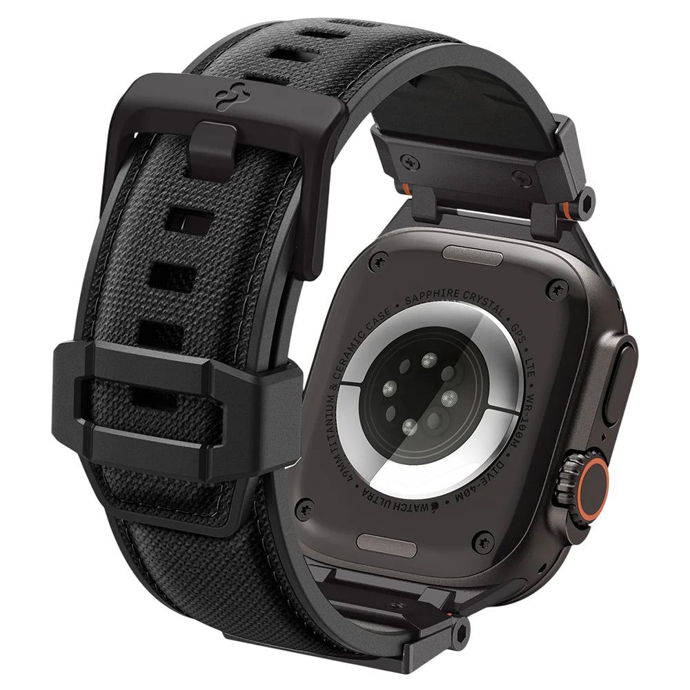 Curea pentru Apple Watch 12/11/10/9/8/7/SE (3/2/1 Gen)/6/5/4/(44mm/45mm)/ Ultra 4/3/2/1 (46mm/49mm) - Spigen DuraPro Armor (AMP06065) - Black