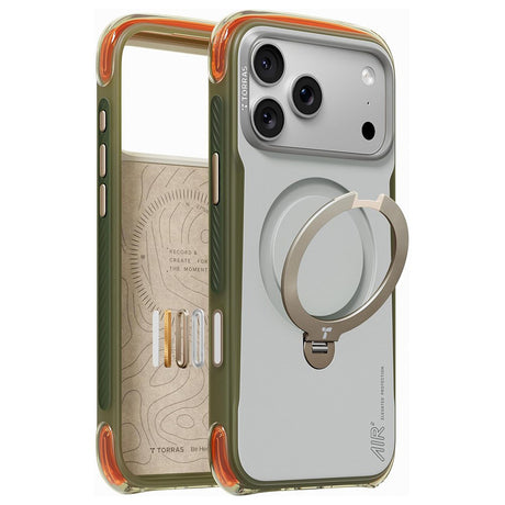 Husă Torras Ostand Q3 Air Pro albă pentru iPhone 18 Pro Max / iPhone 17 Pro Max