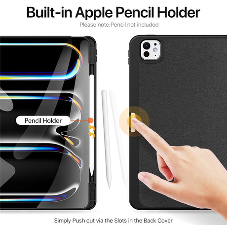 Husă Dux Ducis Domo Series neagră pentru iPad Pro 13 (2024) / iPad Pro 13 (2025)
