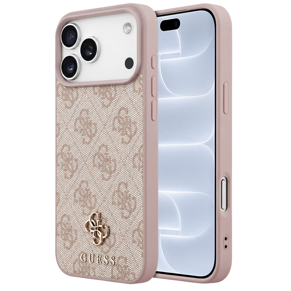 Husa de protectie Guess Hardcase 4G Small & Classic MagSafe compatibil cu iPhone 18 Pro / iPhone 17 Pro, Roz