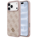 Husa de protectie Guess Hardcase 4G Small & Classic MagSafe compatibil cu iPhone 18 Pro / iPhone 17 Pro, Roz