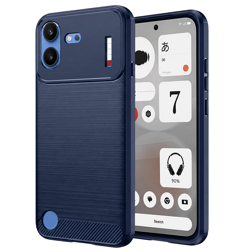 Husa de protectie Techsuit Carbon Silicone compatibil cu Nothing Phone (4b), Albastru