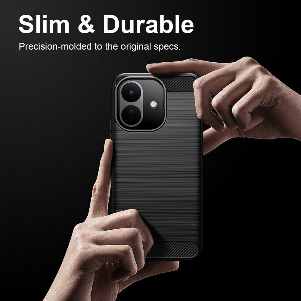 Husa de protectie Techsuit Carbon Silicone compatibil cu Xiaomi Redmi Note 17 Pro 5G, Negru