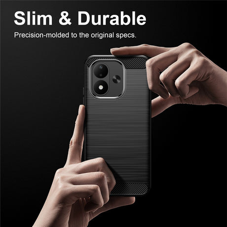 Husa de protectie Techsuit Carbon Silicone compatibil cu Xiaomi Redmi Note 17 4G / Redmi Note 17 5G, Negru