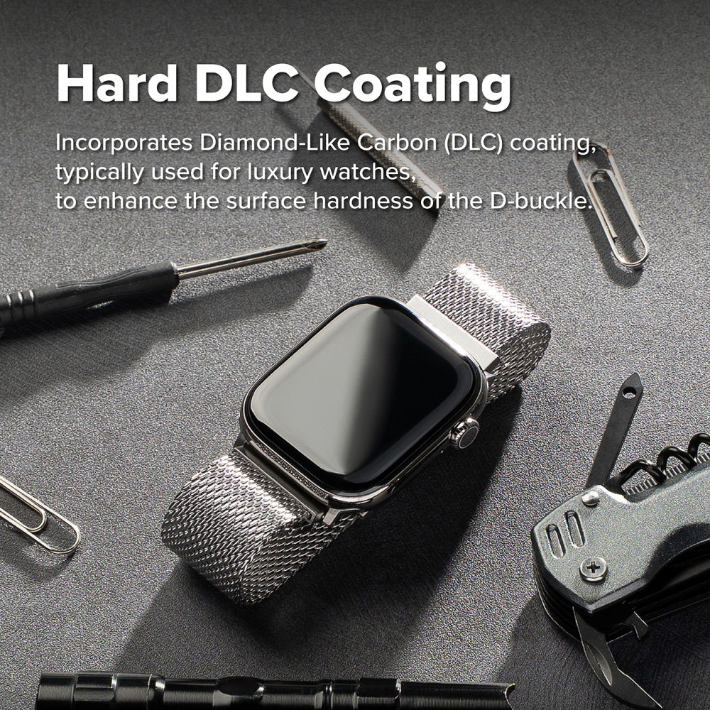 Curea smartwatch Ringke Metal One Mesh compatibil cu Apple Watch 1 / 2 / 3, Argintiu