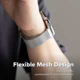 Curea smartwatch Ringke Metal One Mesh compatibil cu Apple Watch 1 / 2 / 3, Argintiu