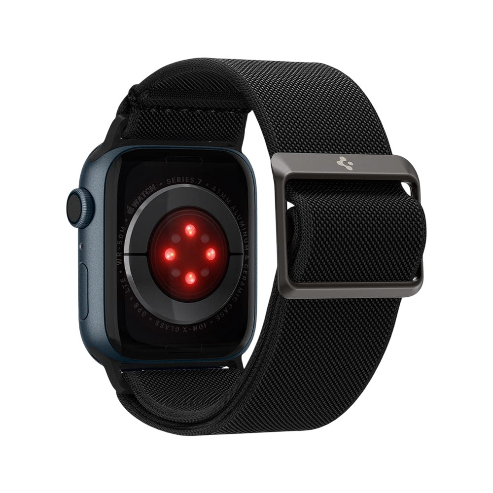 Curea smartwatch Spigen Lite Fit compatibil cu Apple Watch 12 / 11 / 10 / 9 / 8 / 7 / SE, Negru