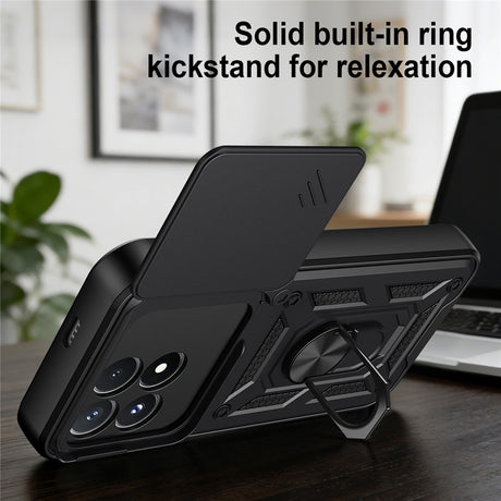 Husă Techsuit CamShield Series pentru Xiaomi Poco F9 Pro, neagră