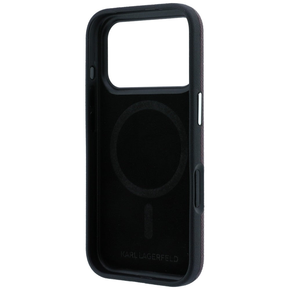 Husa de protectie Karl Lagerfeld compatibil cu iPhone 17 Pro Max / iPhone 18 Pro Max, Bordo