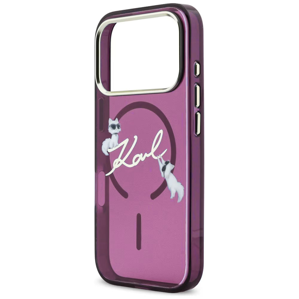 Husa de protectie Karl Lagerfeld compatibil cu iPhone 17 Pro Max / iPhone 18 Pro Max, Bordo