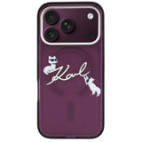 Husa de protectie Karl Lagerfeld compatibil cu iPhone 17 Pro Max / iPhone 18 Pro Max, Bordo