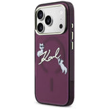 Husa de protectie Karl Lagerfeld compatibil cu iPhone 17 Pro Max / iPhone 18 Pro Max, Bordo