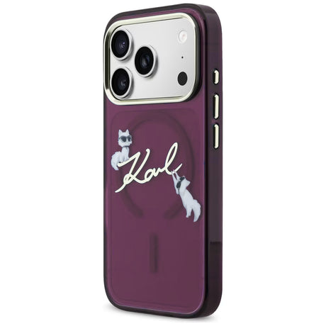 Husa de protectie Karl Lagerfeld compatibil cu iPhone 17 Pro Max / iPhone 18 Pro Max, Bordo