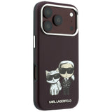 Husa de protectie Karl Lagerfeld compatibil cu iPhone 17 Pro Max / iPhone 18 Pro Max, Roșu Burgundy