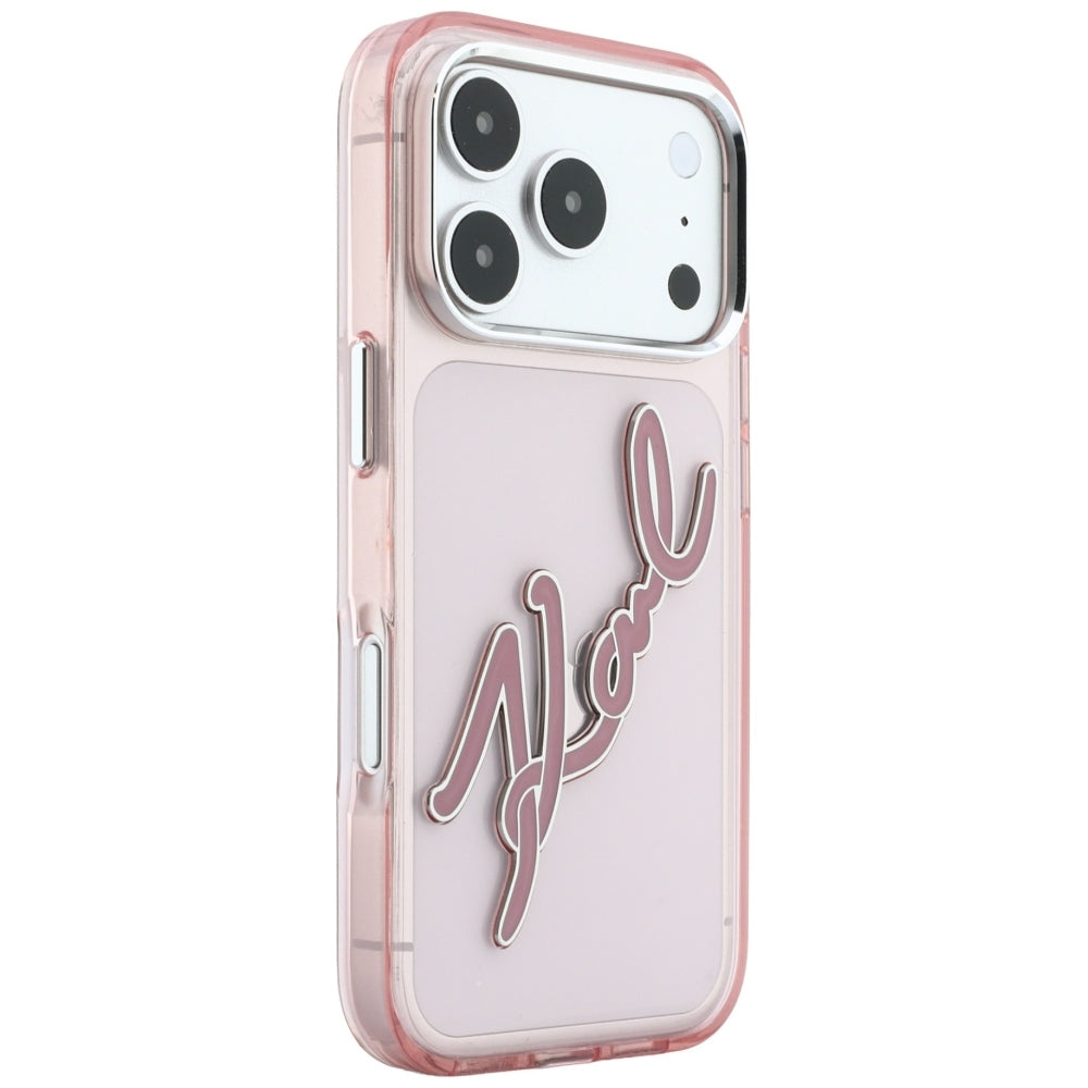 Husa de protectie Karl Lagerfeld compatibil cu iPhone 18 Pro Max / iPhone 17 Pro Max, Roz