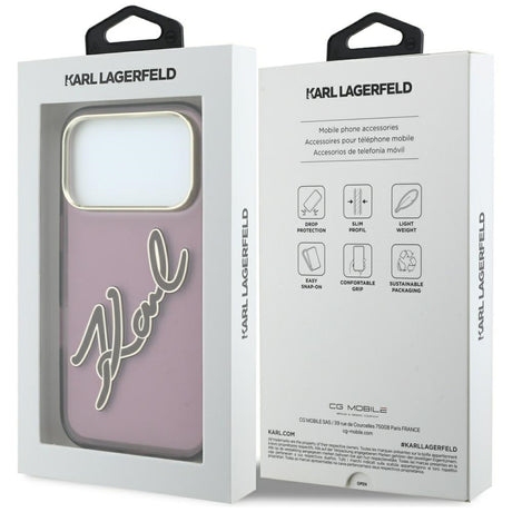 Husa de protectie Karl Lagerfeld compatibil cu iPhone 17 Pro / iPhone 18 Pro, Bordo