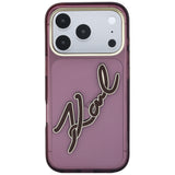 Husa de protectie Karl Lagerfeld compatibil cu iPhone 17 Pro / iPhone 18 Pro, Bordo