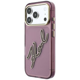 Husa de protectie Karl Lagerfeld compatibil cu iPhone 17 Pro / iPhone 18 Pro, Bordo