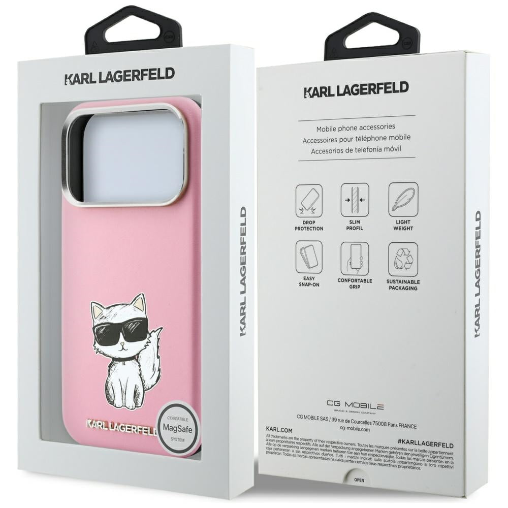 Husa de protectie Karl Lagerfeld compatibil cu iPhone 17 Pro Max / iPhone 18 Pro Max, Roz