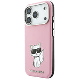 Husa de protectie Karl Lagerfeld compatibil cu iPhone 17 Pro Max / iPhone 18 Pro Max, Roz