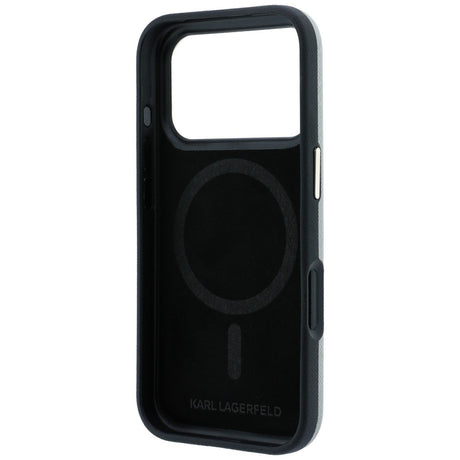 Husa de protectie Karl Lagerfeld Saffiano compatibil cu iPhone 18 Pro / iPhone 17 Pro, Gri