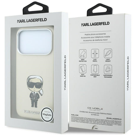 Husa de protectie Karl Lagerfeld compatibil cu iPhone 18 Pro Max / iPhone 17 Pro Max, Bej