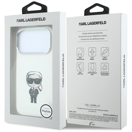 Husa de protectie Karl Lagerfeld compatibil cu iPhone 17 Pro Max / iPhone 18 Pro Max, Bej