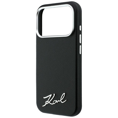 Husa de protectie Karl Lagerfeld Saffiano compatibil cu iPhone 18 Pro / iPhone 17 Pro, Negru