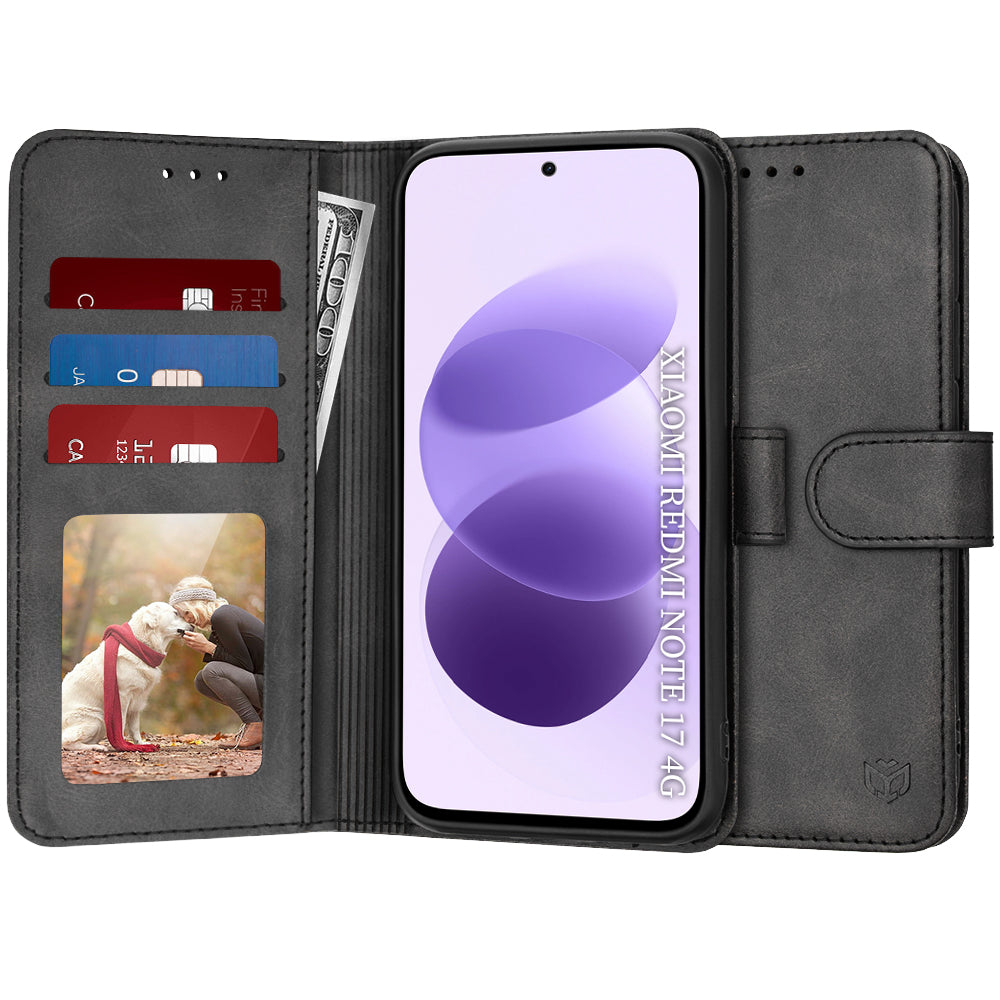 Husa de protectie Techsuit Diary Book compatibil cu Xiaomi Redmi Note 17 4G / Redmi Note 17 5G, Negru