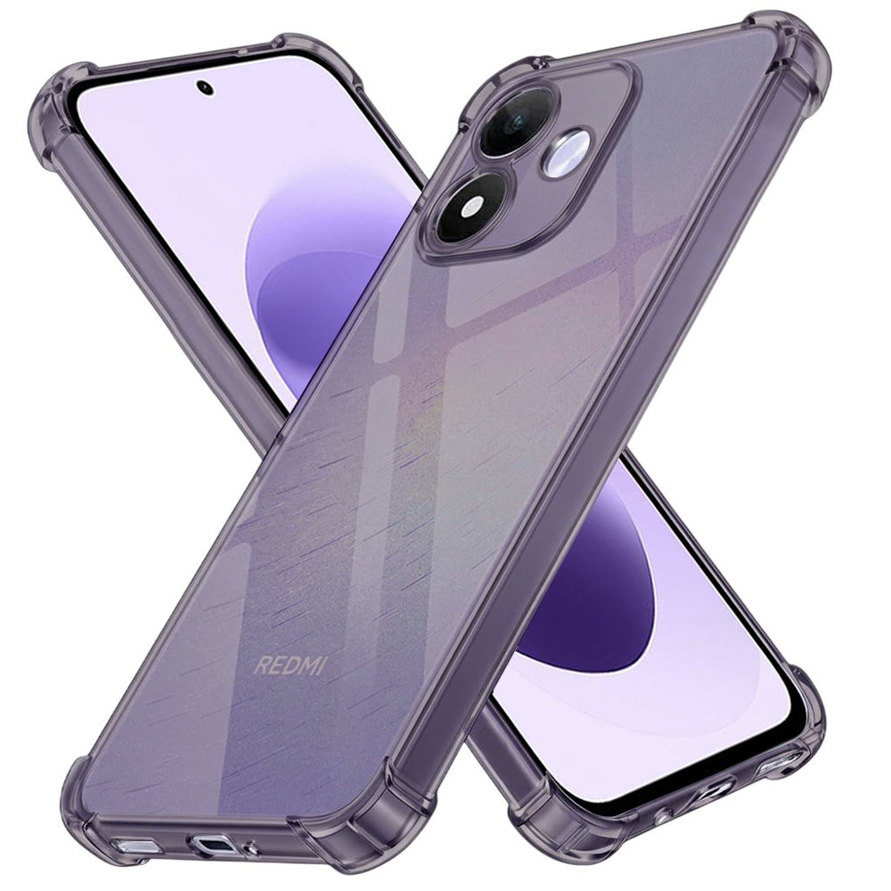 Husa de protectie Techsuit Shockproof Clear Silicone compatibil cu Xiaomi Redmi Note 17 4G / Redmi Note 17 5G, Gri Fum
