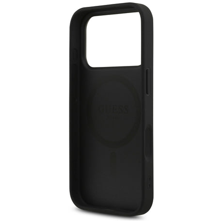 Husa de protectie Guess Leather 4G compatibil cu iPhone 18 Pro / iPhone 17 Pro, Negru