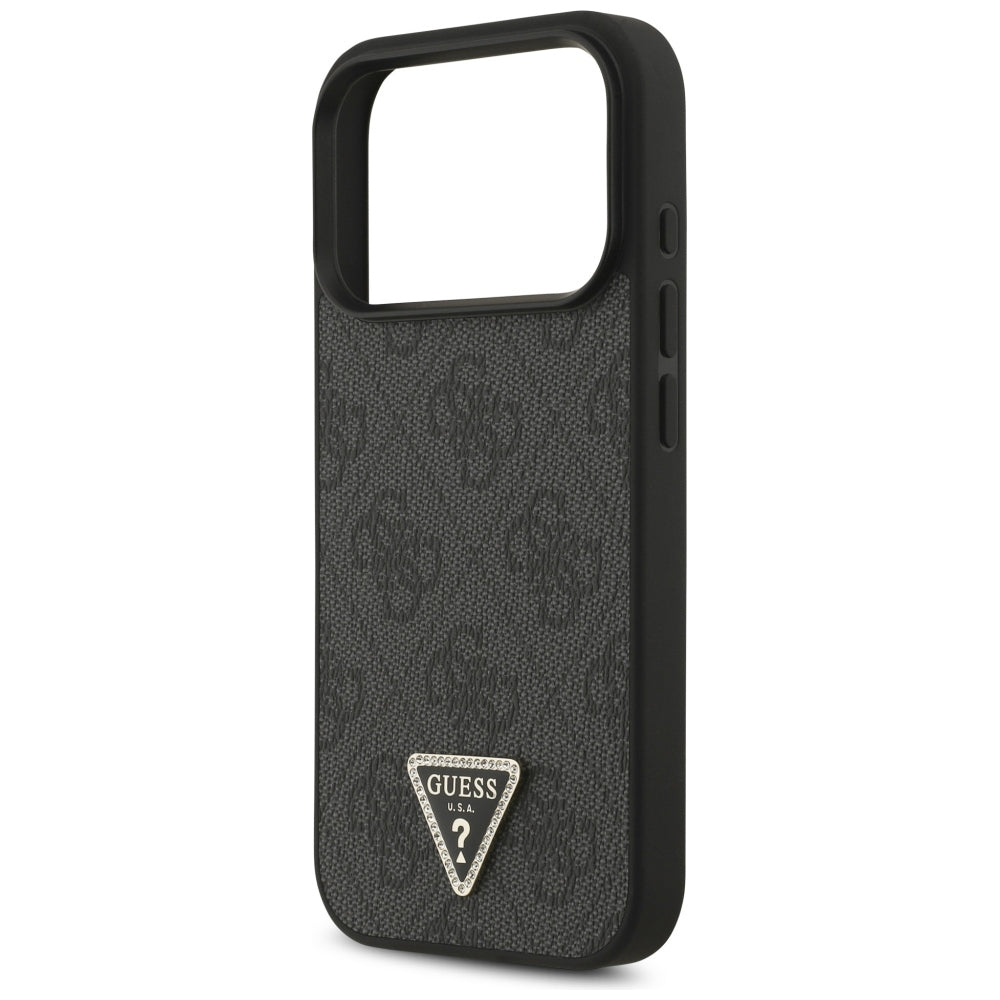 Husa de protectie Guess Leather 4G compatibil cu iPhone 18 Pro / iPhone 17 Pro, Negru
