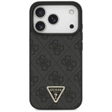 Husa de protectie Guess Leather 4G compatibil cu iPhone 18 Pro / iPhone 17 Pro, Negru