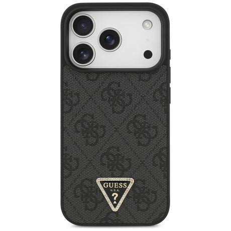 Husa de protectie Guess Leather 4G compatibil cu iPhone 18 Pro / iPhone 17 Pro, Negru
