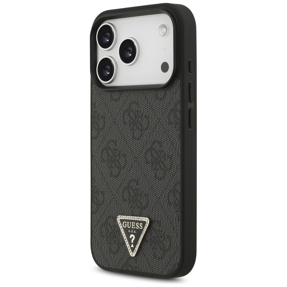 Husa de protectie Guess Leather 4G compatibil cu iPhone 18 Pro / iPhone 17 Pro, Negru