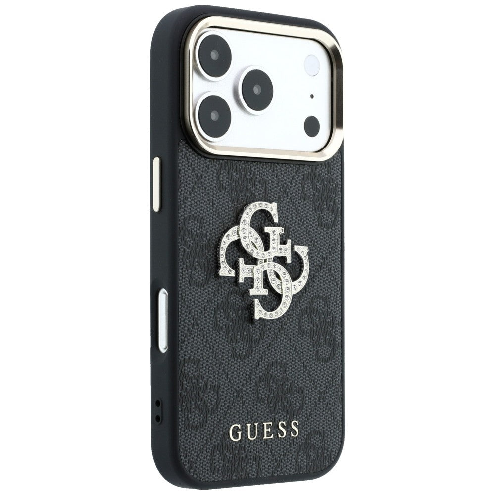 Husa de protectie Guess Leather 4G compatibil cu iPhone 18 Pro / iPhone 17 Pro, Negru