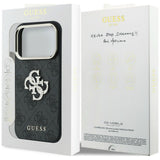 Husa de protectie Guess Leather 4G compatibil cu iPhone 18 Pro / iPhone 17 Pro, Negru
