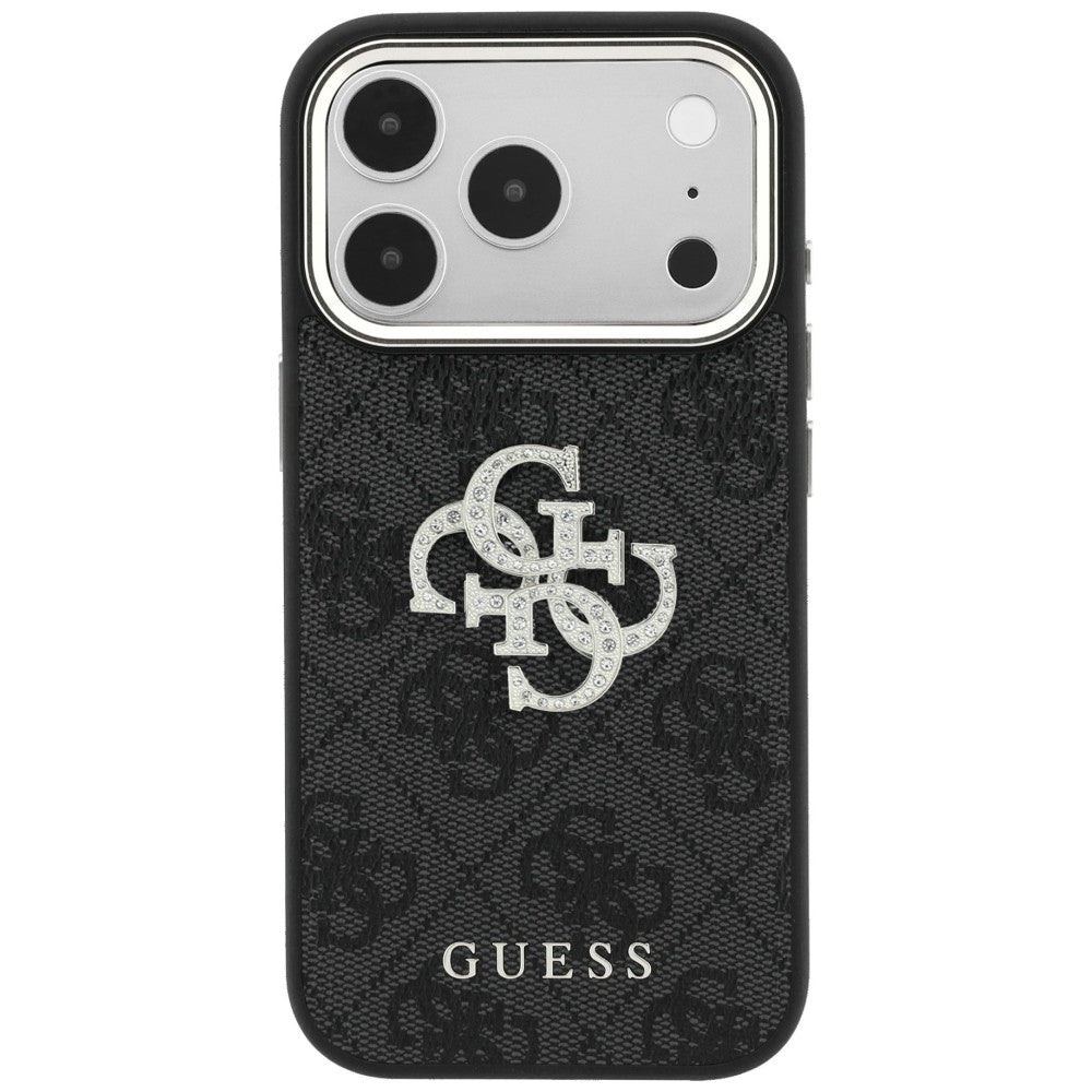 Husa de protectie Guess Leather 4G compatibil cu iPhone 18 Pro / iPhone 17 Pro, Negru