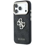 Husa de protectie Guess Leather 4G compatibil cu iPhone 18 Pro / iPhone 17 Pro, Negru