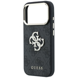 Husa de protectie Guess Leather 4G compatibil cu iPhone 18 Pro / iPhone 17 Pro, Negru