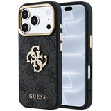 Husa de protectie Guess Leather 4G compatibil cu iPhone 18 Pro / iPhone 17 Pro, Negru